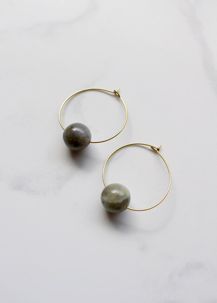 Rya Labradorite Hoops