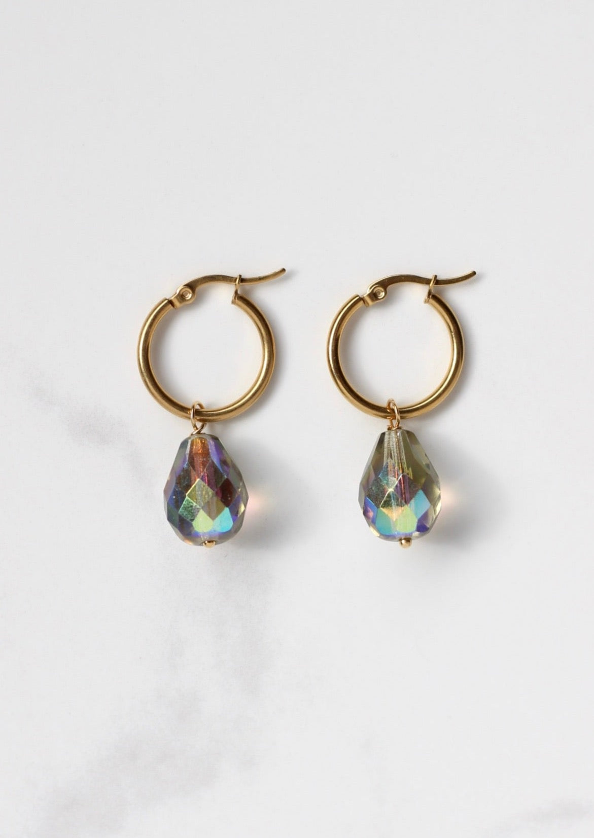 Sia Swarovski Crystal Peacock Hoops