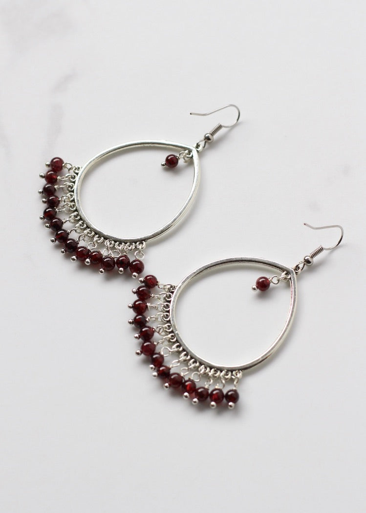 Hannah Garnet Earrings