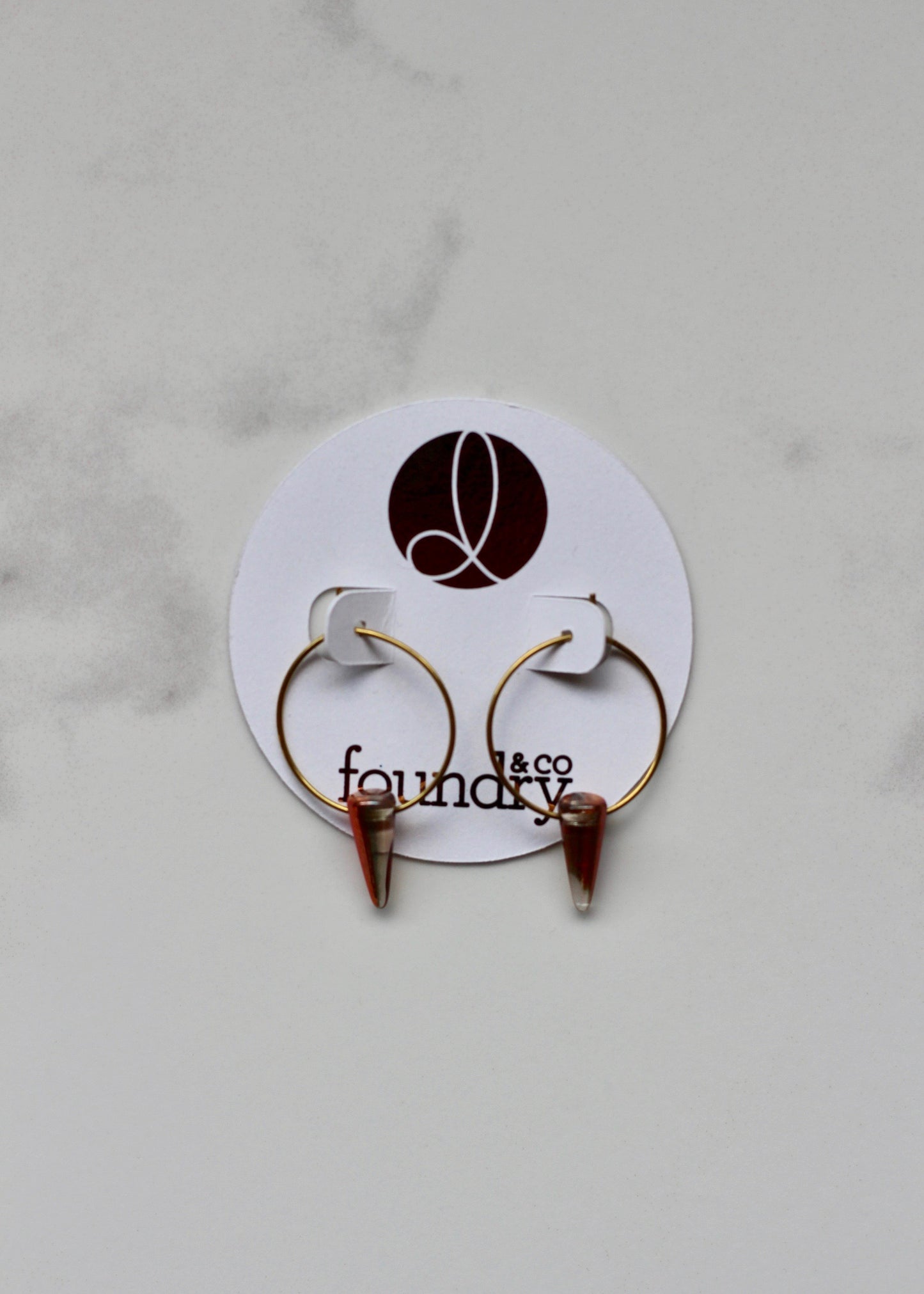 Petite Amber Spike Hoops