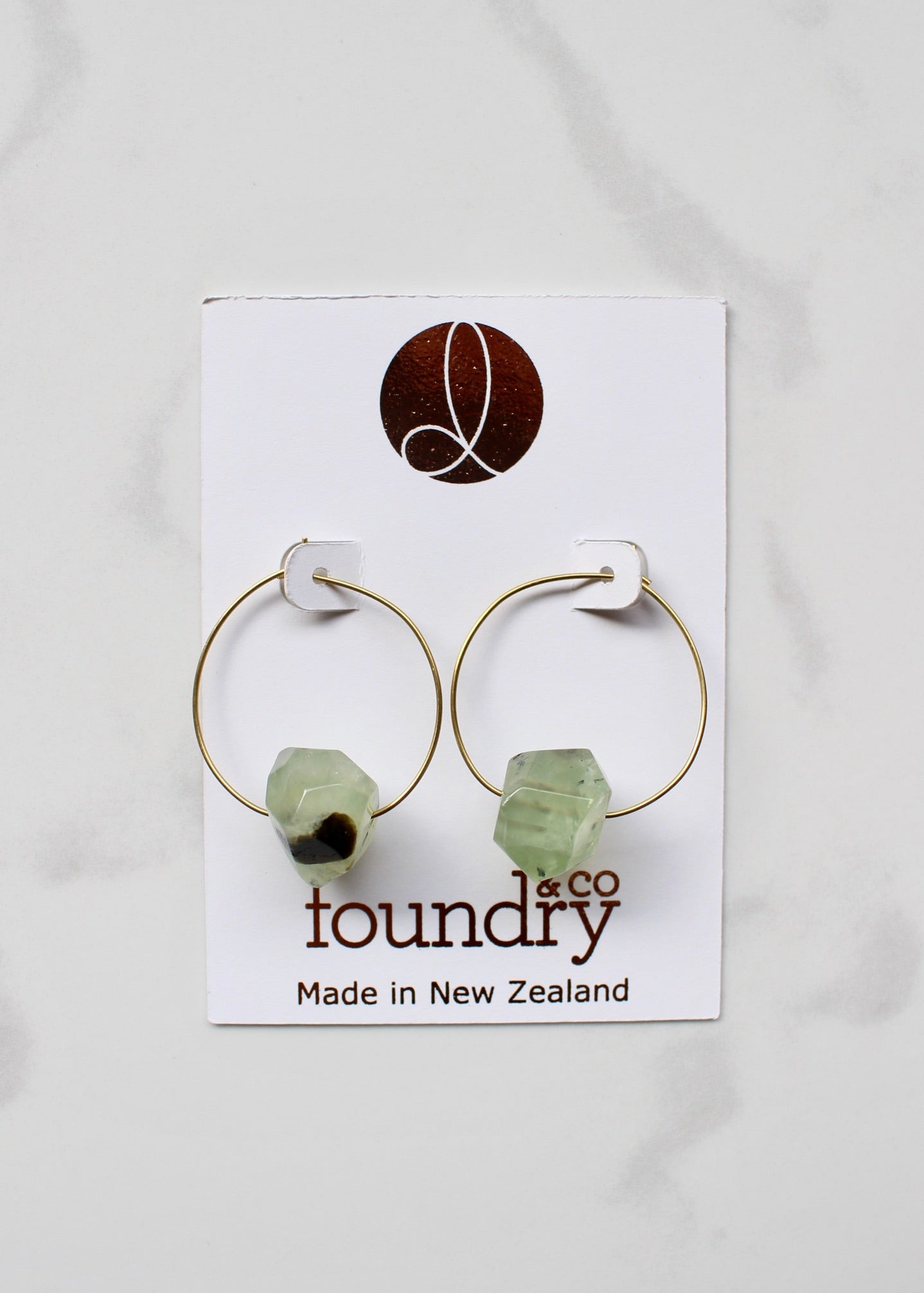 Rue Green Quartz Hoops