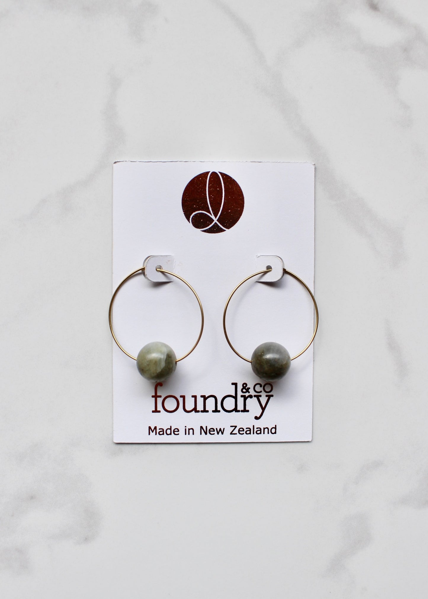 Rya Labradorite Hoops