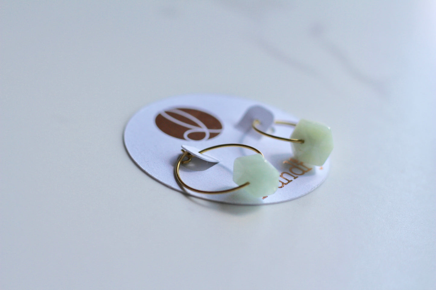 Petite Aquamarine Hoops