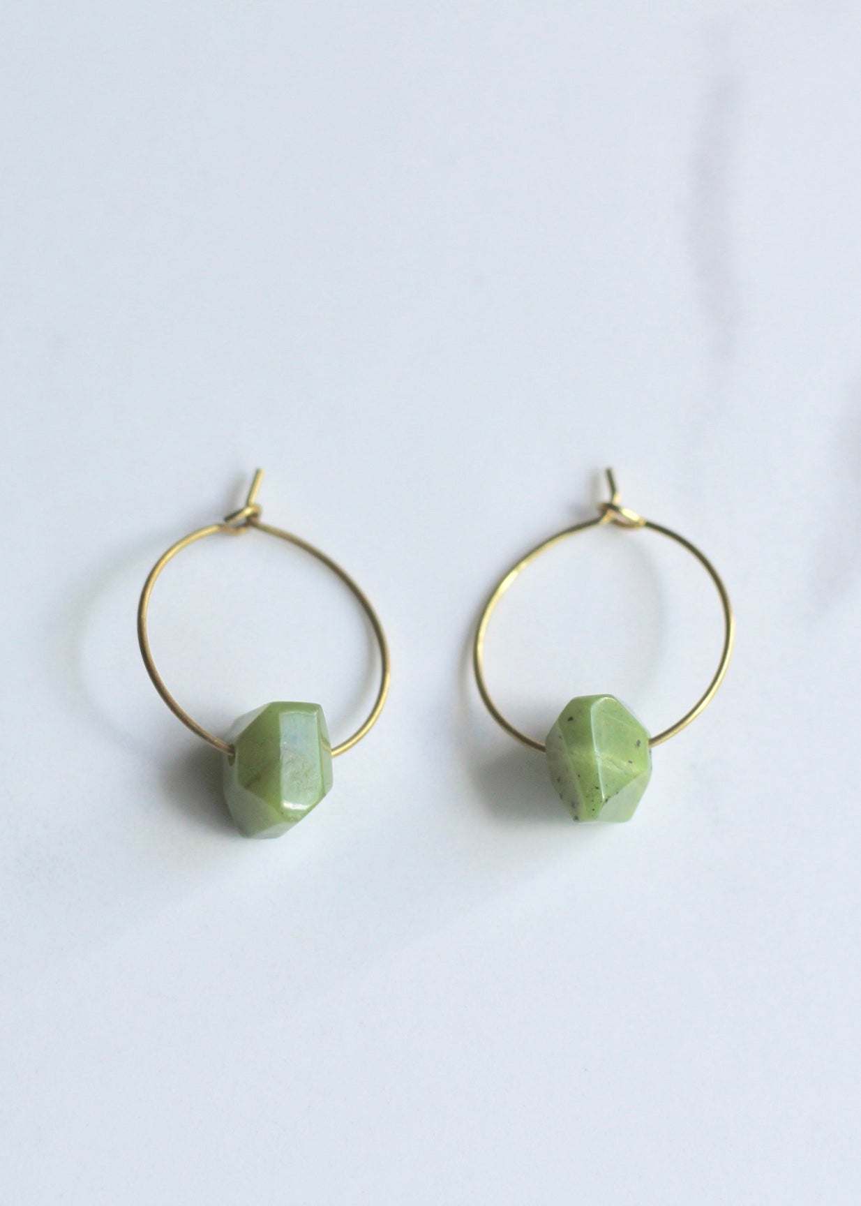 Petite Canadian Jade Hoops