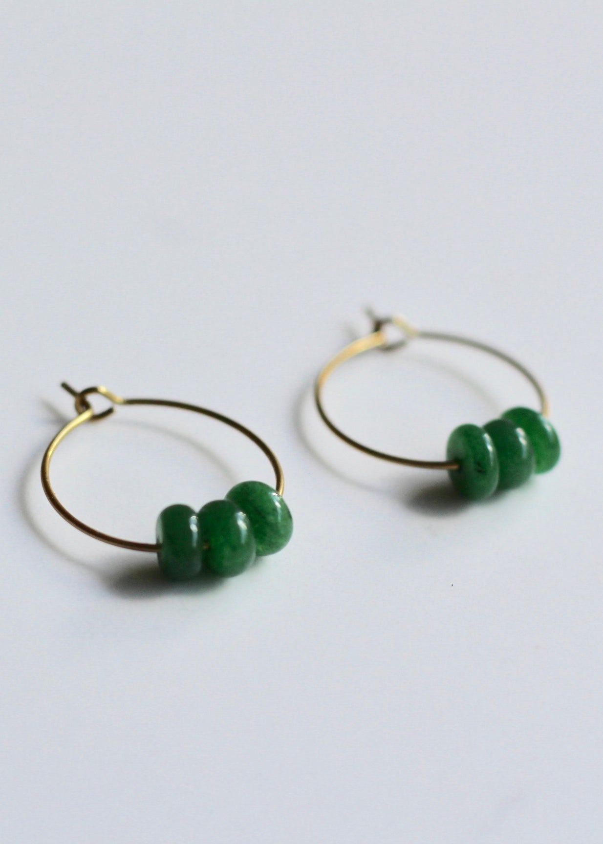 Petite Jade Hoops