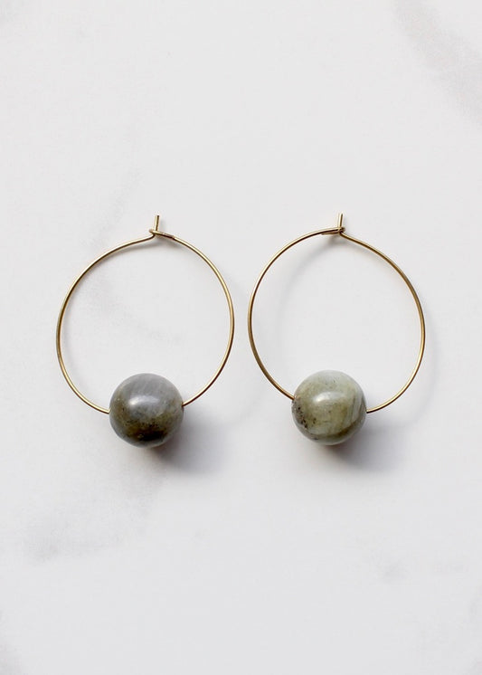 Rya Labradorite Hoops