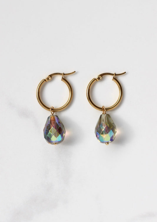 Sia Swarovski Crystal Peacock Hoops