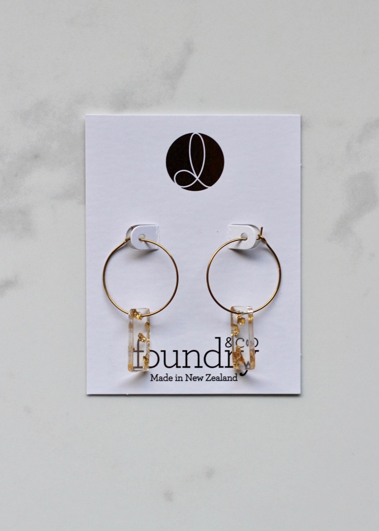 Gold Leaf Hoops