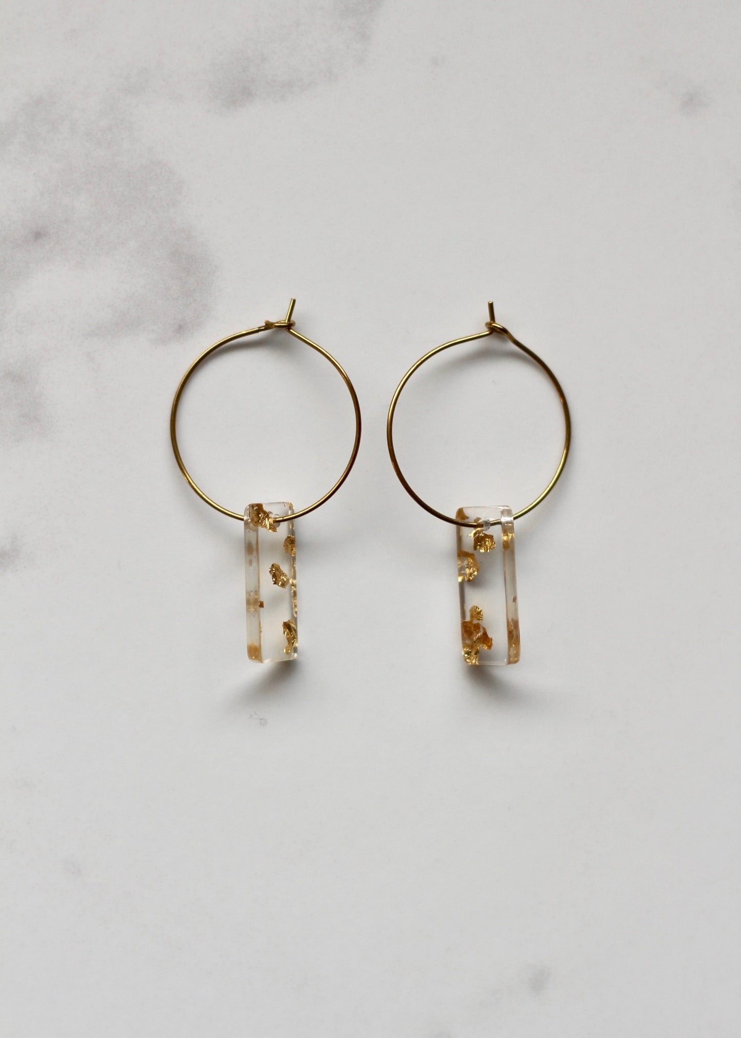 Gold Leaf Hoops