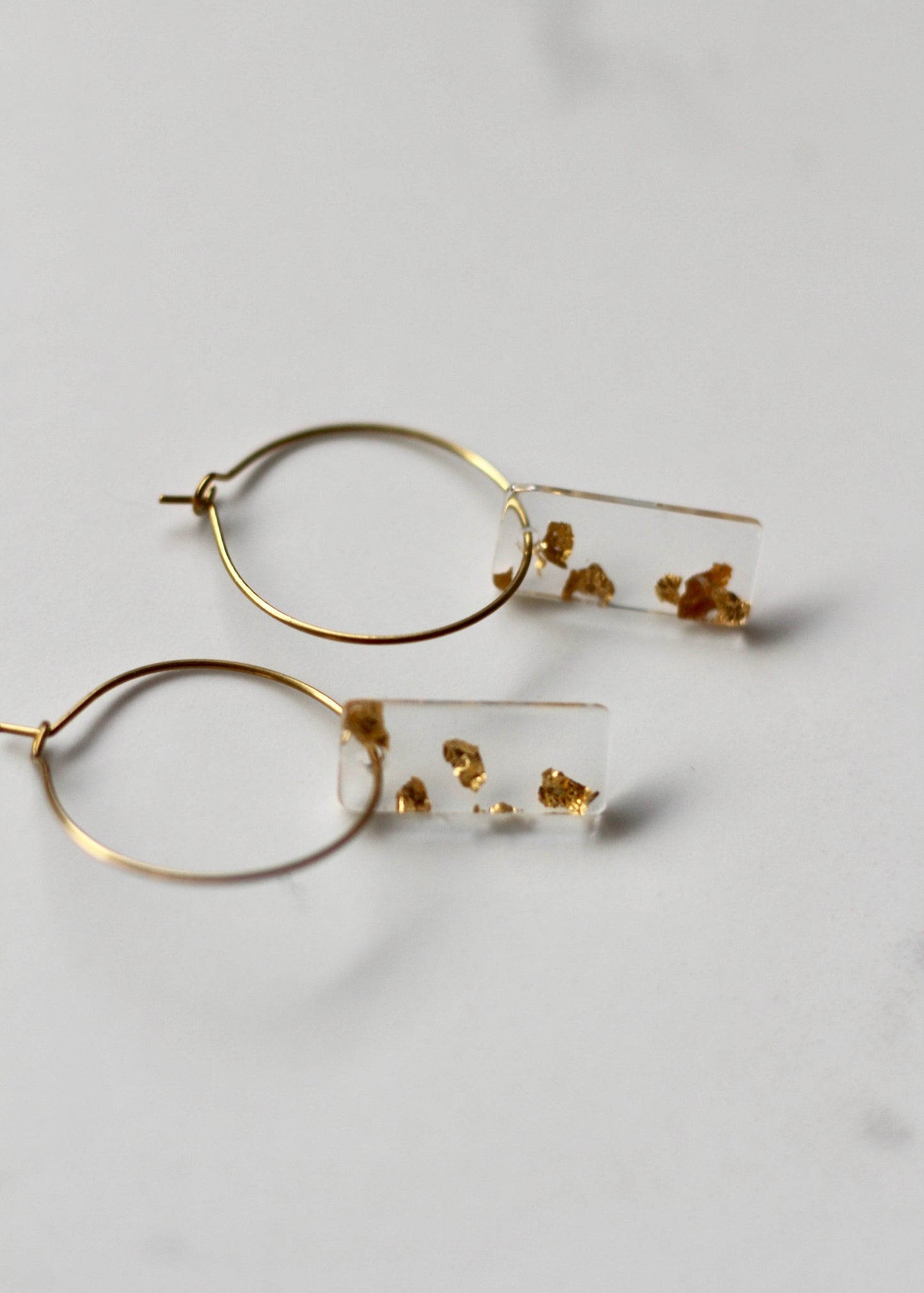 Gold Leaf Hoops