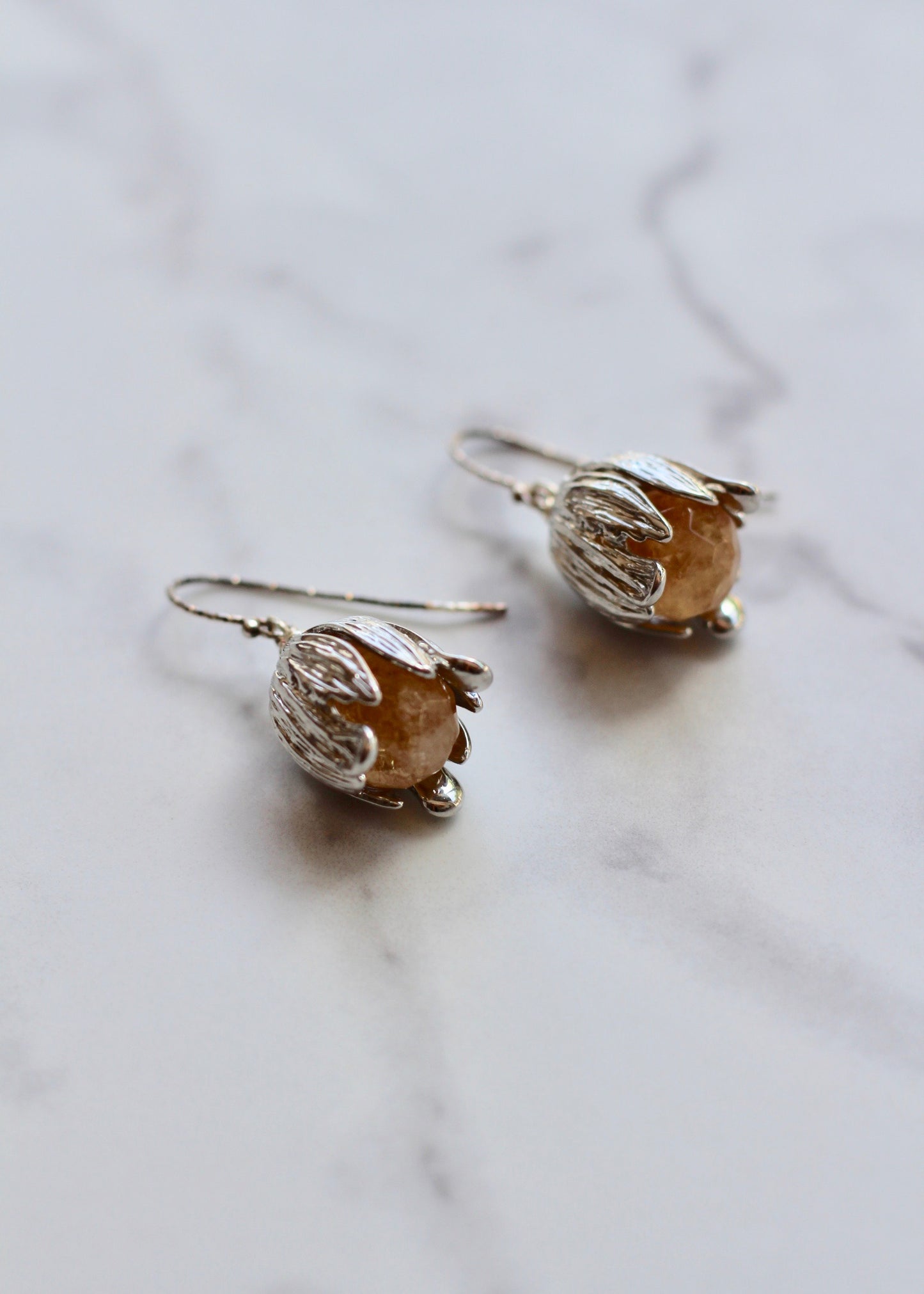 Citrine Botanica Pod Earrings