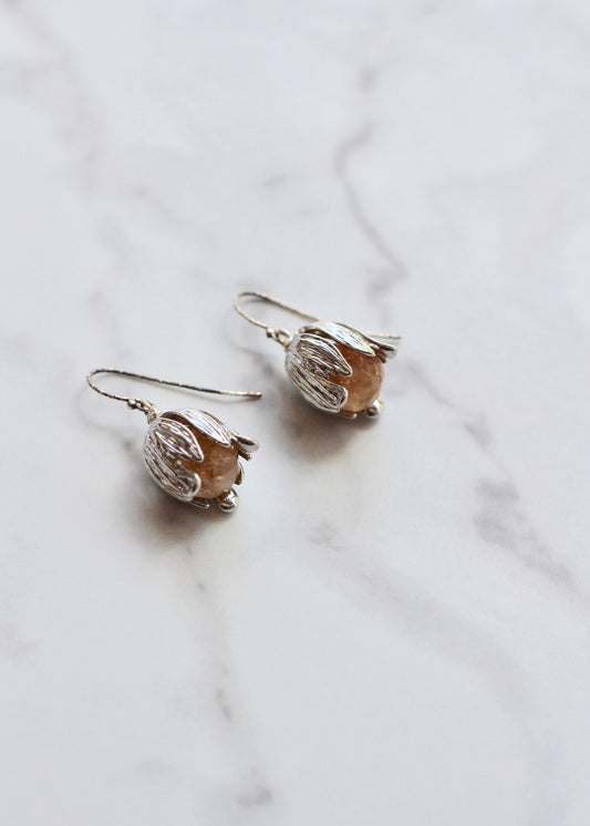 Citrine Botanica Pod Earrings