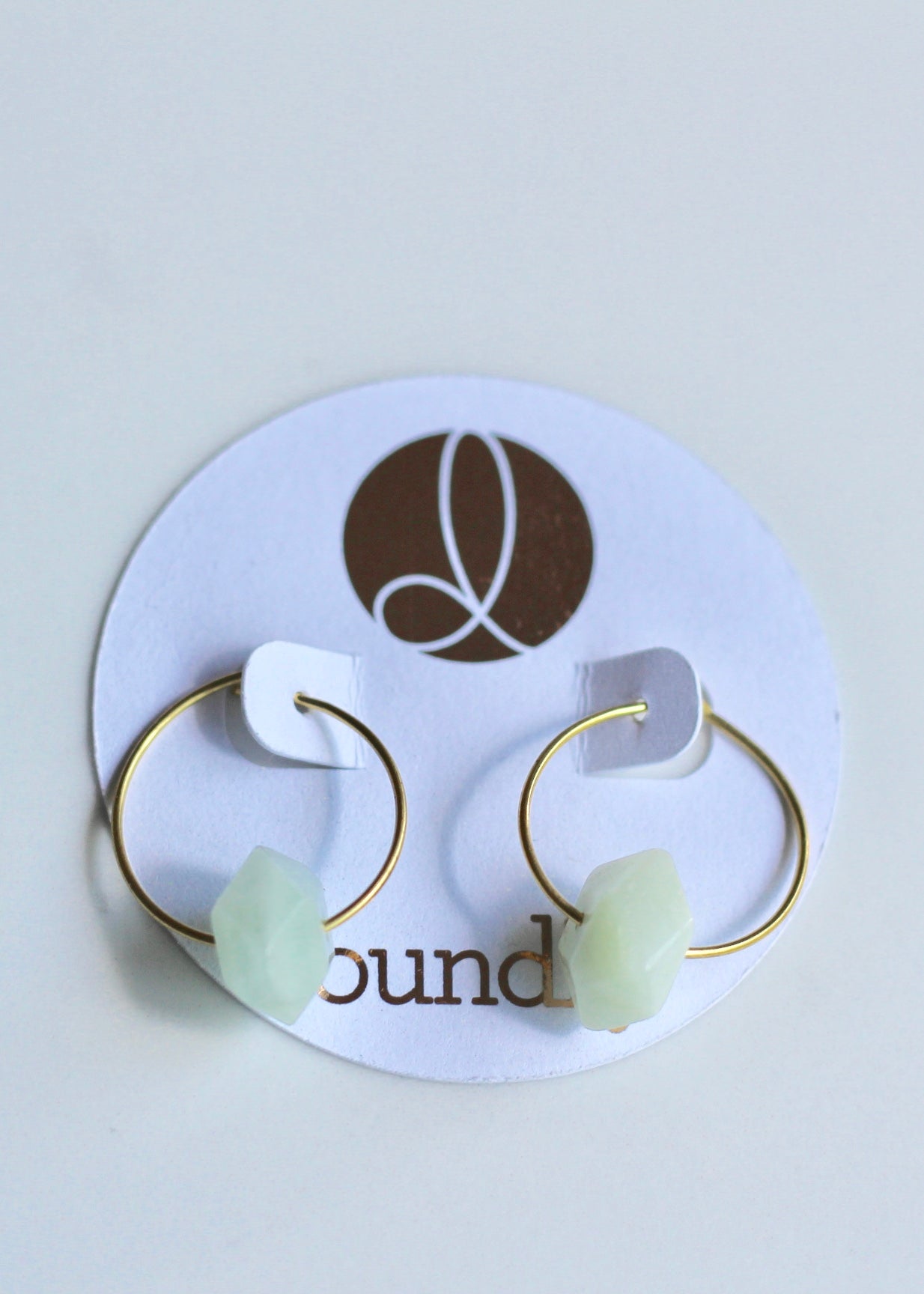 Petite Aquamarine Hoops